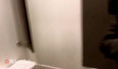 Hot teenage couple has sex in a shop fitting room just for the thrill of it