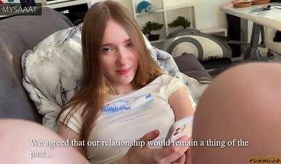 He convinces his ex to relive the old days, starting with a BJ.