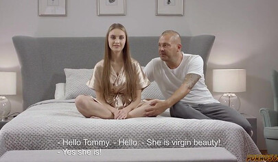 Lena Reif loses her virginity to a pro at a paid casting.