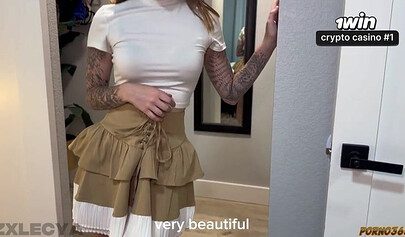 He helps his new girlfriend pick an outfit: her birthday suit.