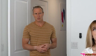 A curious daughter gets a hands-on sex ed lesson from dad.