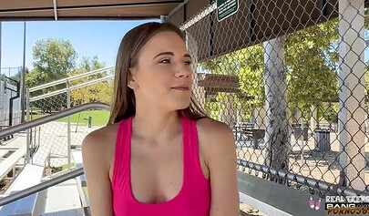 A sunny day out with his girlfriend turns into a hot encounter.