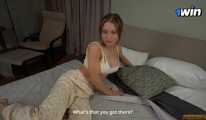 He wakes his stepsister up with his cock after her night out.