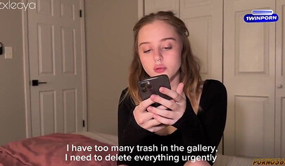 Stepsis shows off, gives her stepbro a bj, and they plan a trip.