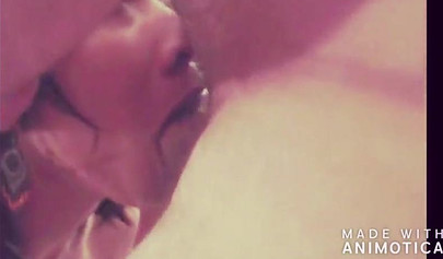 Asian teenie slobbers on a hard cock and takes it deep before swallowing his cum