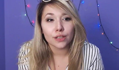 Cute young nubile Milly Ice fingers herself and fondles her tits on a web cam