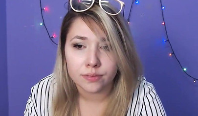 Cute young nubile Milly Ice fingers herself and fondles her tits on a web cam