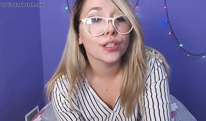 Cute young nubile Milly Ice fingers herself and fondles her tits on a web cam