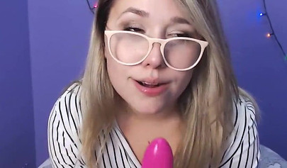 Cute young nubile Milly Ice fingers herself and fondles her tits on a web cam