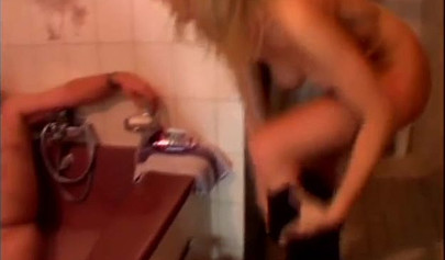 Amateur blonde teen gets licked and fingered before sucking and riding older cock