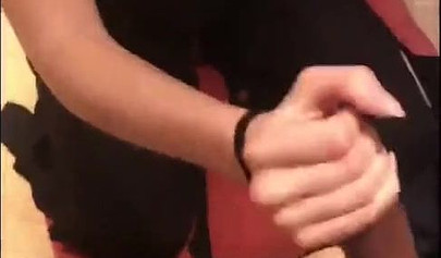 Athletic brunette nubile gives a long and steamy blowjob to a big black schlong