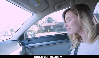 Slutty stepsisters catches me masturbating and offers to get me off for good