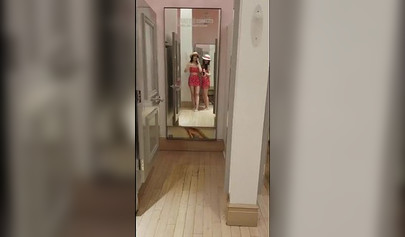 Young teen girls hook up in the locker room and have a go at lesbian hot sex