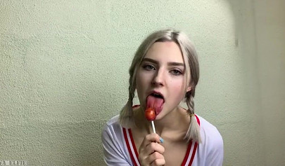 Horny teen schoolgirl flirts with her classmate and gets drowned in sticky cum