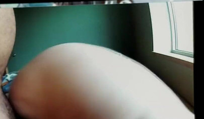 White blonde curly teen girl with a thick ass sucks a dick in a public place