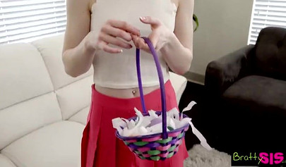 Stepsis teen goes to egg hunting for easter but ends up with bros dick instead