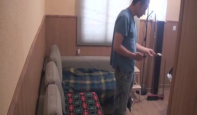 Guy fucks his teen maid's brains out after he rents her from an online website