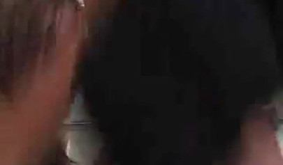 Young teen girl and a busty milf play together with dad in their family shower