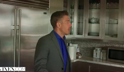 Teenage mistress teases a guy and fucks the shit out of him in front of his wife