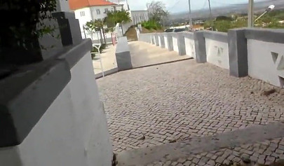 Hot teenage couple has some fun and fucks outside on their holiday vacation