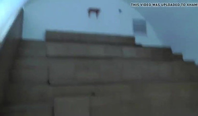 Hot teenage couple has some fun and fucks outside on their holiday vacation