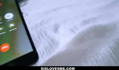 My teen girlfriend catches me and my stepsister as she is sucking my huge cock