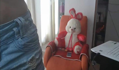 Latina teen Zahara pleases herself on a dildo in a web cam show until she cums