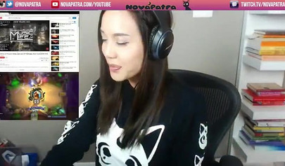 Teenage girl Nova Patra plays with herself on steam for her fellow audience