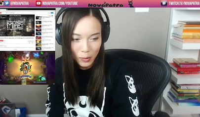 Teenage girl Nova Patra plays with herself on steam for her fellow audience