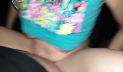 A compilation of amateur teens riding a big dick in the dark recorded on camera