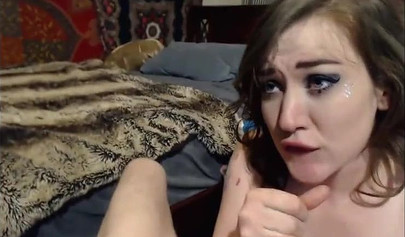 Teenage amateur couple has wild monkey sex until a girl gets a massive facial