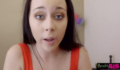 Bratty teen sis Bambi Black fucks her stepbrother as a revenge to their mean mom