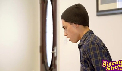 Sweet blonde petite teen sucks off a punk and gets immediately fucked by him