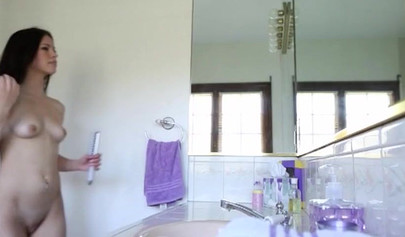 Brunette teen Veronica Radke gets smashed and her pussy is filled up with cum