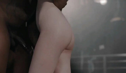 Blonde teen gets fucked in her little asshole in the middle of a gym session