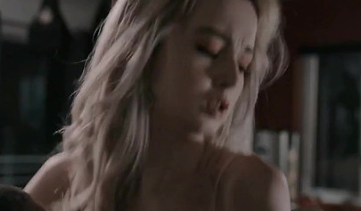 Blonde teen gets fucked in her little asshole in the middle of a gym session