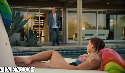 Hot teen Nia Nacci fuck her best friends sexy dad as a hot perverted revenge