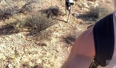 Teenage couple explore the world while they fuck out there in the mountains