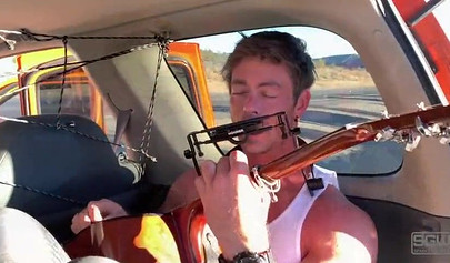 Teenage couple explore the world while they fuck out there in the mountains