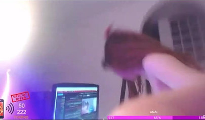 Sleazy looking redhead teen plays with herself and shows her pussy on camera