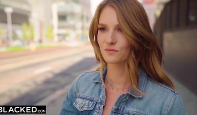 Redhead teen is just eager to fuck a married black guy and get pumped by his BBC