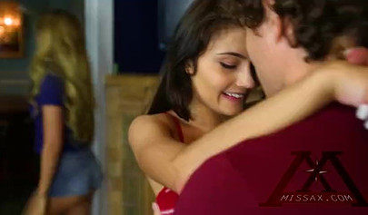 Stepsis teens impress their brother by playing with each other and fucking him