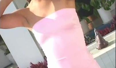 Blonde teen finds herself in the middle of two hot big black dicks and loves it