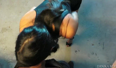 Danika Mori sucks big cock in hotel