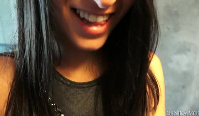 Danika Mori sucks big cock in hotel