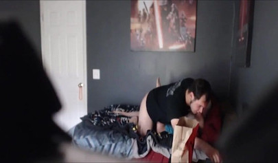 Brunette slut caught cheating on hidden camera