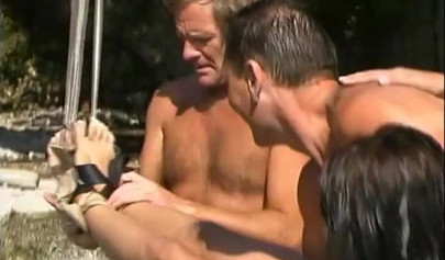 Compilation with nudists at public beach