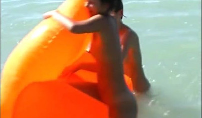 Compilation with nudists at public beach