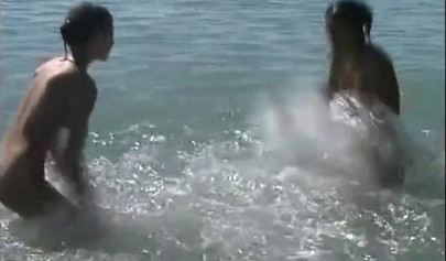 Compilation with nudists at public beach