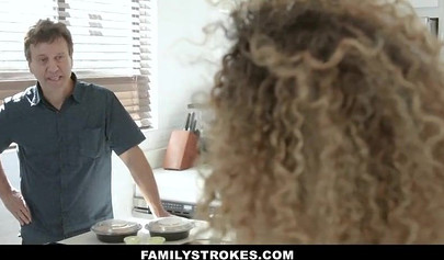 Ebony teen Xianna Hill fucks her new white stepbrother